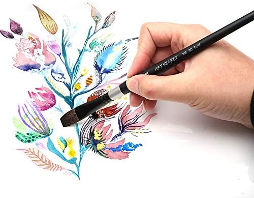 Gretd рамна акварелна боја четка за четки за уметност за сликање за професионален акваче гуаче акрилик цртеж