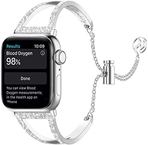 Samhity Apple Watch Series SE 8 7 6 5 4 3 2 1 Уникатен стил на накит Класичен манжетна за нараквица за нараквица од не'рѓосувачки челик
