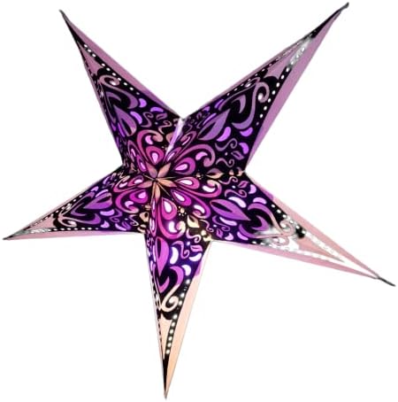 Yepsio Paper Star Flunter Larbshade Parpshade Star Light Shaids Големи 60 см starвезда виси украси за Божиќна свадба дома Декорација