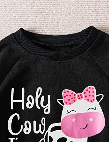Канганг бебе девојче Облека преголема џемпер џемпер џемпер ромпер разгорени пантолони поставува облека за бебиња за девојчиња