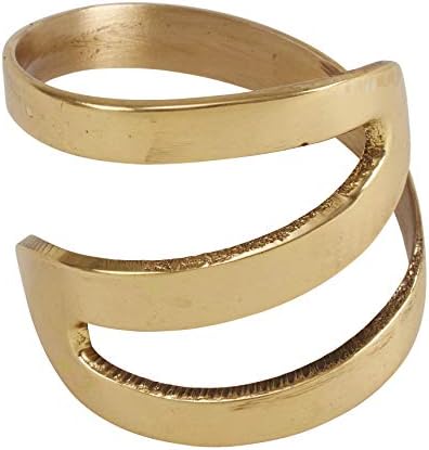 Колекција за живот на Саро, Зиг Заг, прстени од салфетка, дијаметар: 1,75 , 1,75 л, злато