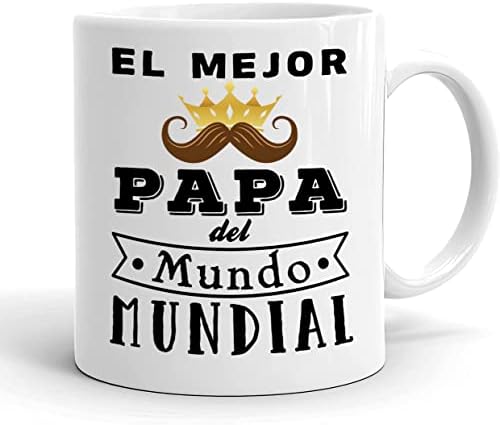 Ел Мејор Папа дел Мундо Мундолиал - Регалос Пара - Денот на папата - чаша за роденденот на Папа - татко ми е мојата кригла Херој - кригла на