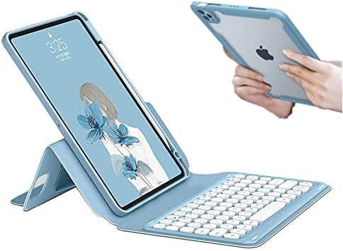 PboyiqiS iPad Pro 12.9 2022 Случај Со Тастатура за iPad 12.9-инчен 5-ти/4-Ти/3-Та Генерација 2021/2020/2018,- Со Држач За Моливи - Отстранлив Магнетски