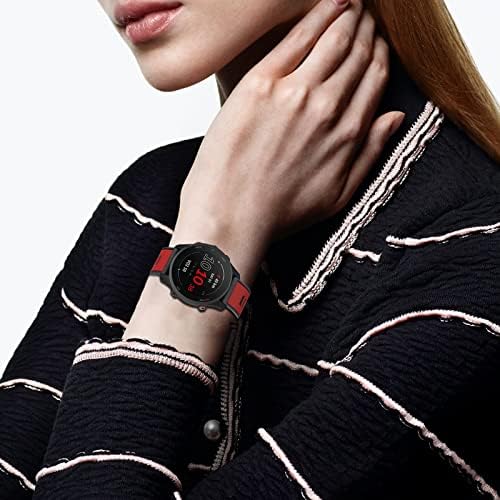 MySNBKN компатибилен со Garmin VivoActive 4/Samsung Galaxy Watch 46mm, 22mm силиконски опсег за Ticwatch Pro S2/Venu 2/Samsung Gear S3
