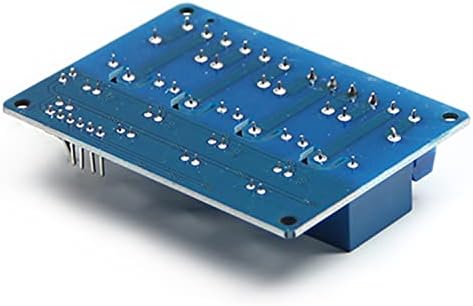 Fielect 1PCS DC 5V Електронски реле модул 4 начин активирање на ниско ниво сина за паметна контрола на домот.