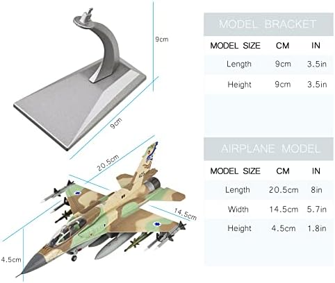 Зафатени борбени авиони модел 1:72 Скала диекаст модел авиони F-16i бура Израелски воздухопловни напади Falcon Fighter Fighter