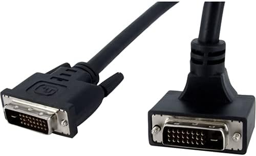 Startech.com 6 ft 90 степени нагорна аголна двојна врска DVI-D монитор кабел m/m-машки до машки 25 пински dvi-d видео-кабел црн 6 стапки 2560x1600