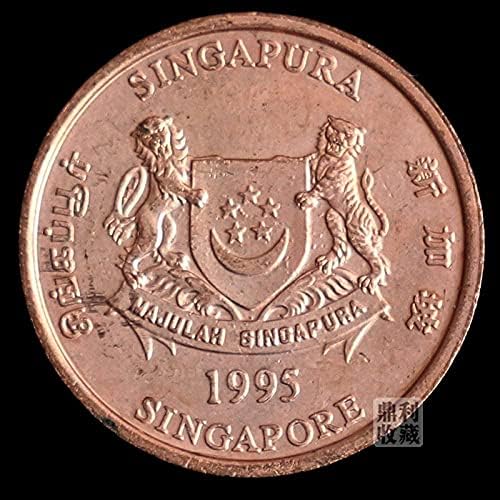 Сингапур 1 Минута 15 7мм Азиски Странски Монети Колекција