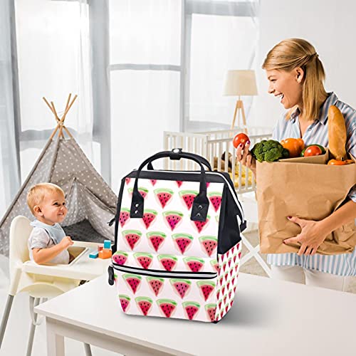 Торби за Торби со Пелени од лубеница Ранец За Мумии Торба За Пелени Со Голем Капацитет Патна Торба За Нега На Бебиња