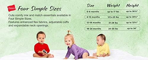 Ханес Бебе-девојки Крајна Бебе Флексибилен Фустан Сет - 2 Долги Ракави Фустани Со 2 Хеланки