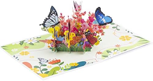 Truance Pop Up Felest Card Orchid Flower- 3D картички за роденден, годишнина, ден на мајки, благодарам картички, картичка за мама,
