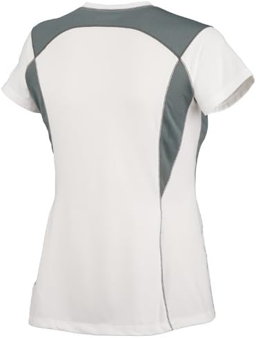 Колумбија спортска облека за женски увид на мраз со кратки ракави на вратот, мал, бел