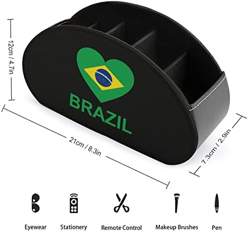 Loveубов Бразил печатење ТВ далечински организатор за контрола на кутии за контрола на садови за складирање на кожни 5 оддели