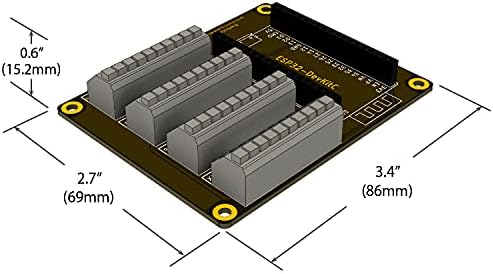 Комплет за терминален блок-штит за електрококи ESP32, компатибилен за ESP32-DEVKITC, едноставна пролетна конекторска експанзија PCB