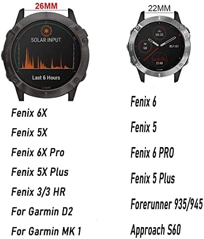 Kappde Watchband за Garmin Феникс 6 6X Pro 5 5X ПЛУС 3HR Бенд за пристап S62 S60 3 ЧАС Часовник Брзо Ослободување Лесен За Рачен