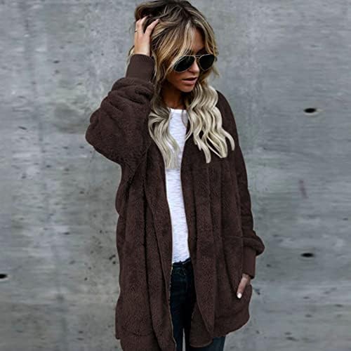 Nokmopo плус големина тексас палто јакни женски обични модни модни цврсти бои единечни гради лапел зашивање со долг ракав палто