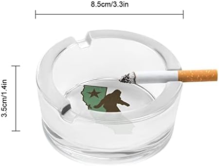 Калифорнија Бигфут стаклена пепелска тркалезна цигари од држач за фиока за пепел за украси за внатрешни работи