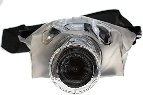 Navitech Frost White DSLR SLR водоотпорен подводен куќиште/торбичка за покривање сува торба компатибилна со Canon EOS M5