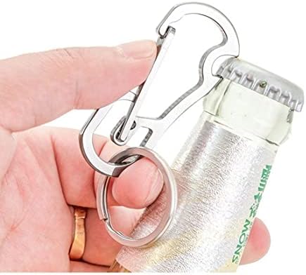 Анали титаниум позлатен клуч за клучеви со клучеви со одвојливи клучни прстени за мажи и жени