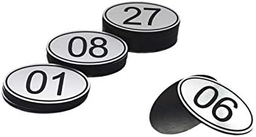 АБС врежани 30мм x 50мм овални броеви на табели пабови ресторани клубови - црна - 1 до 50