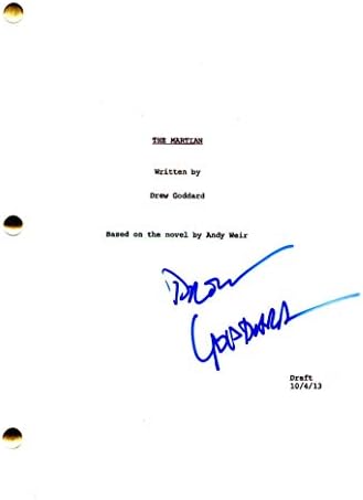 Дру Годард потпиша автограм - Марсовско целосна филмска скрипта - алијас, изгубен, вампирски убиец, Даредевил, кабината во шумата,