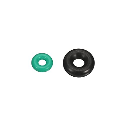 Меканиксиност 4,5mmx1.5mmx1.5mm нитрилна гума О-прстени црни 25 парчиња, 3MMX1MMX1MM Флуор гума заптивки на заптивки зелени 10 парчиња