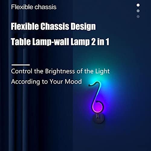 Xianfei LED табела за ламба RGB Smart Desk LAMP USB Промена на светлина, креативен декор за домови, АПП+далечински управувач, светла во затворена