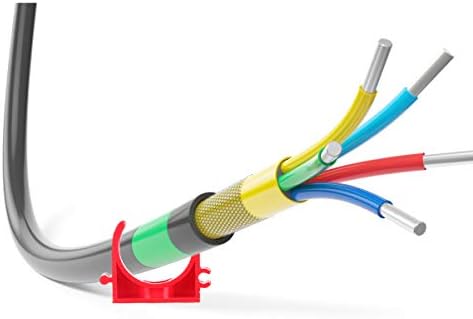 ДОДЕЛО Пластични закачалки за кабели за кабели 100 парчиња Поддршка за поддршка на цевки, прицврстувачи на цевки за вода, прицврстувачи
