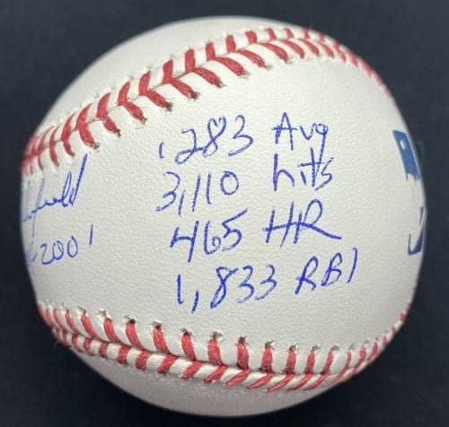 Дејв Винфилд Хоф 2001 потпиша СТАТ Бејзбол ЈСА сведок - автограмирани бејзбол