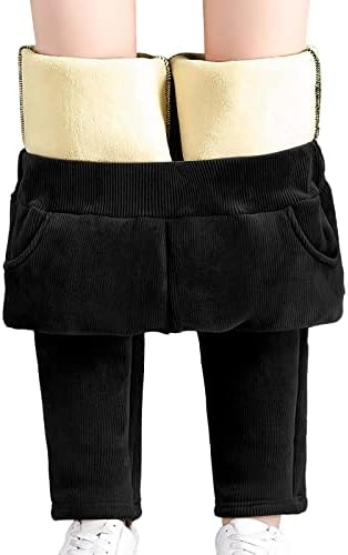 ЗДДО Сомотски Термални Панталони За Жени Зимски Шерпа Руно Обложени Со Џогирање Тенки Дебели Топли Панталони Со Џебови
