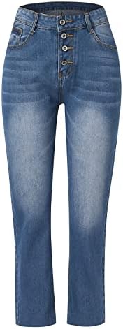 Дупки за модна личност на Xiloccer, еластични со директно широки панталони, дното на bellвоните за жени Кино панталони