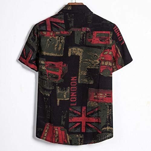 Летни опремени кошули за фустани за мажи кратка блуза етнички маички кошула маица печатење на лежерни машки мажи 7xl