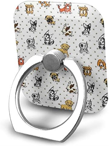 Телефонски штанд за кучиња на кучињата на кучињата прстен за мобилен телефон прилагодлив 360 ° ротација прстен за прсти за iPad, поттикне, телефон