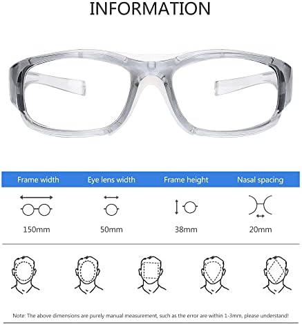 Soogree спортски очила за возрасни, апсорпција на шок од магла со прилагодлива лента, Заштитни очила за очила за очила