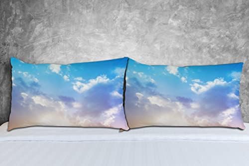 Комплет навлаки за перници од 2 Шарени Небо Облак Изгрејсонце Природен Пејзаж Кралска Големина 20х36 Инчен Капак За Перница