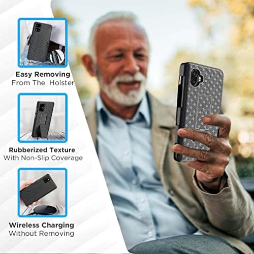 Римски Технолошки Појас Клип Телефон Случај За Samsung Galaxy Xcover6 Pro 6.56 2022 [sm-G736U] Тенок Тежок Цврст Футрола За Лизгање На Колковите
