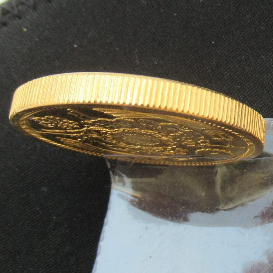 Јапонска златна монета 20 јуани Меиџи 10 години позлатена реплика комеморативна монета