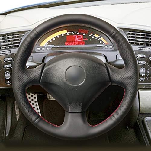 Мевант рака за шиење црна оригинална кожна управувачка обвивка за обвивка за Honda S2000 Civic Si за Acura RSX Type-S Accessore