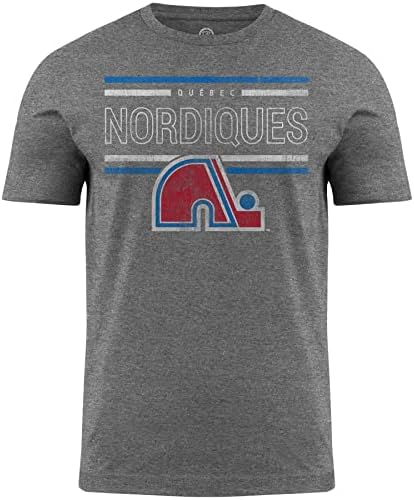 Билтен Квебек Нордики НХЛ тимска маичка со значка - графит