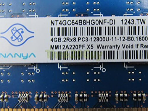 Nanya NT4GC64B8HG0NF-DI 8GB 2 X 4GB PC3-12800U DDR3 1600 CL11 Комплет за меморија на десктоп