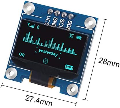 ALMOCN 2PCS 0,96 OLED модул I2C IIC Serial 12864 128X64 OLED дисплеј модул со возач на SSD 1306