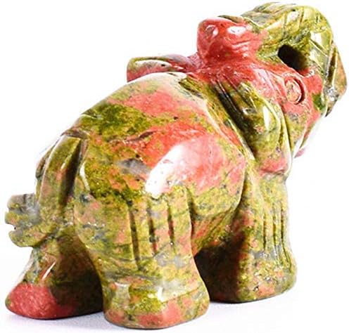 LGW кристал врежан природен морганит скапоцен камен за лекување на слонови за залечи на статуа за занаетчиски занаети 2 инчи