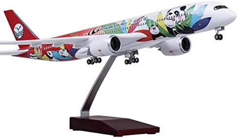 1/142 смола Авион Модел 47 см Сичуан ерлајнс Ербас A350 модел на авиони со звук и лесна колекција Декорација на подароци со деца