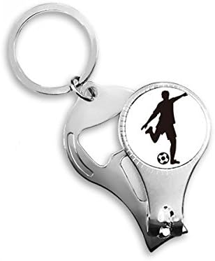 Фудбал фудбал силуета Спорт Клуч Синџир Прстен Мултифункционален Ноктите Машини За Отворање Шишиња Подарок