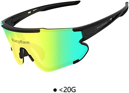 RacyRam Спортски Очила за Сонце, Ув Заштита Велосипедизам Очила За Мажи Жени, Заврши Околу Отворено Очила за Сонце За Водење Бејзбол.
