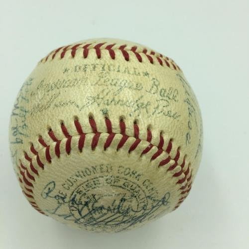 Убава 1956 Кливленд Индијанци Тим Потпиша Американската Лига Бејзбол ЏСА Коа-Автограм Бејзбол