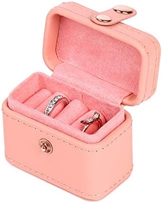 W-Love Mini Snap кожа прстен кутија за складирање обетка за екранот за кутија за накит за накит