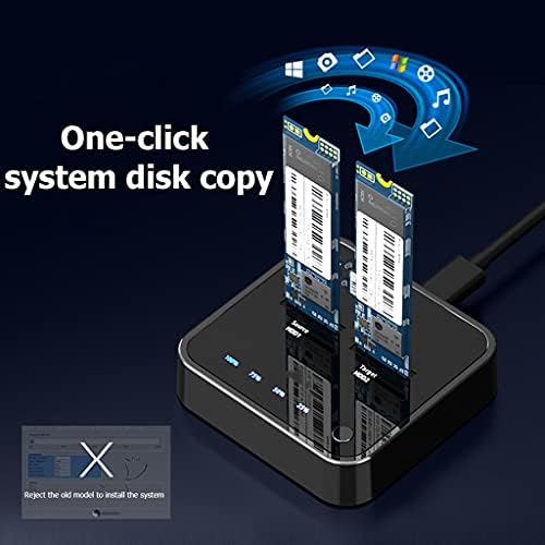 TBIEXFL USB 3.1 Тип C До M. 2 Двојна Залив Надворешен Хард Диск Докинг Станица Со Офлајн Клон За M2 SSD Поддржува 2tb HDD Носителот