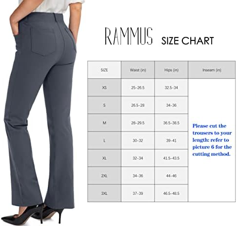Rammus 28 /30/32 /34 женски јога фустани панталони за истегнување деловни деловни делови за жени за подигање канцелариски панталони
