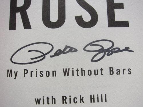 Пит Роуз потпиша книга за мојот затвор без барови 1 -ви печати бејзбол хит кралот ПСА/ДНК - Автограмирана МЛБ уметност